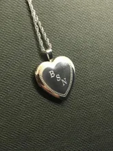 Custom engraved sterling silver heart pendant